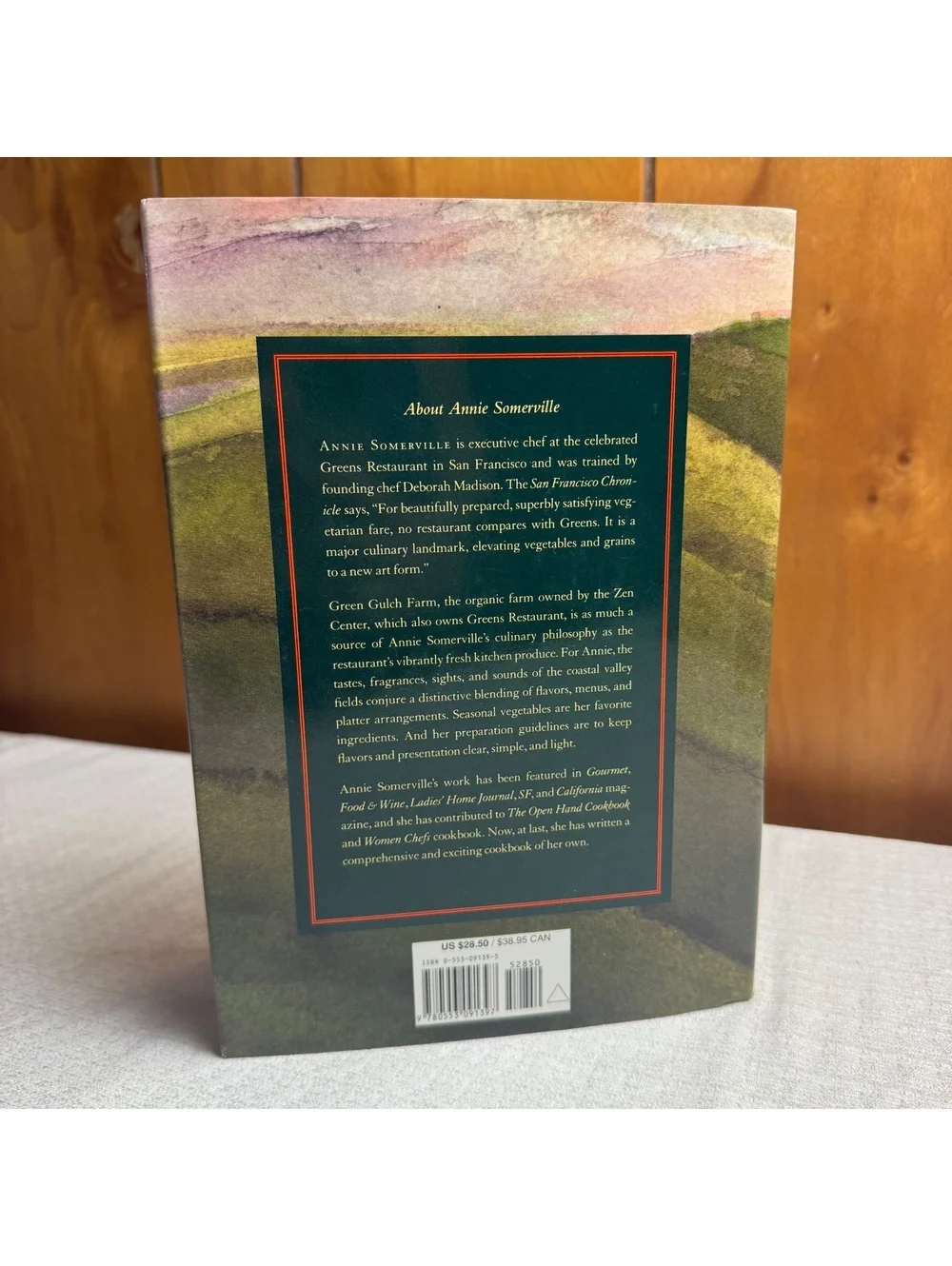 Fields of Greens Cookbook Annie Somerville 1993 Vegetarian Recipes Hardcover